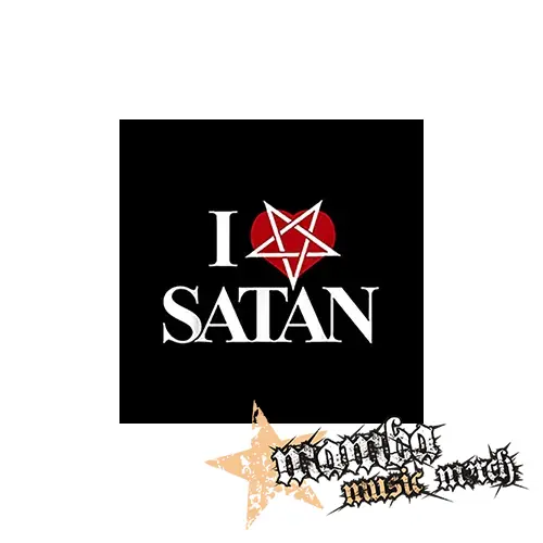 I LOVE SATAN - Pentagram Heart - Podložka pod pohár