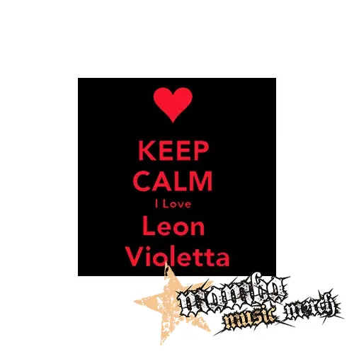 KEEP CALM I LOVE LEON VIOLETTA - Podložka pod pohár
