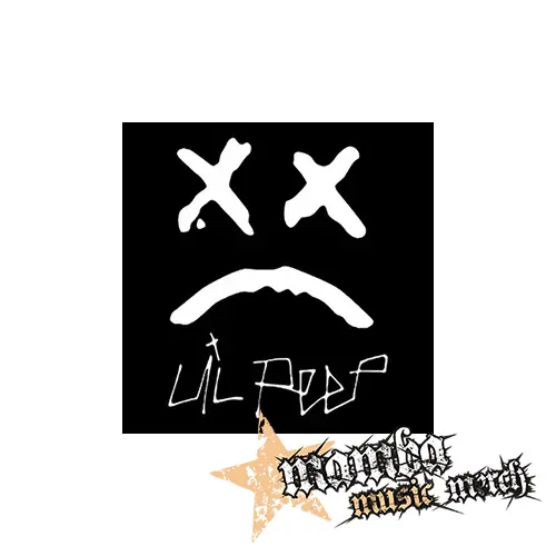 LIL PEEP - Sad Face And Logo - Podložka pod pohár