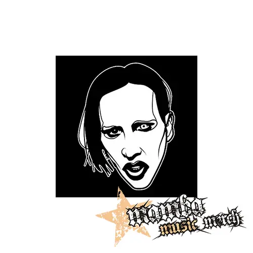 MARILYN MANSON - Art Drawing Portrait - Podložka pod pohár