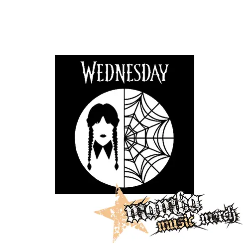 WEDNESDAY - Addams Braids & Spiderweb Motive - Podložka pod pohár