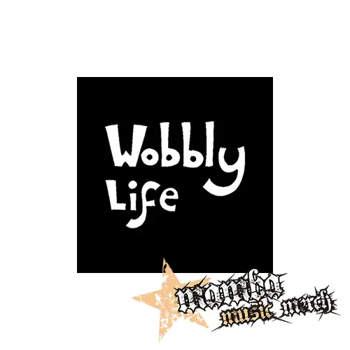 WOBBLY LIFE - Logo White - Podložka pod pohár