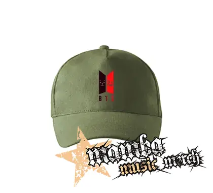 BTS - Emoji BT21 Logo COLOUR - olivová šiltovka "khaki"
