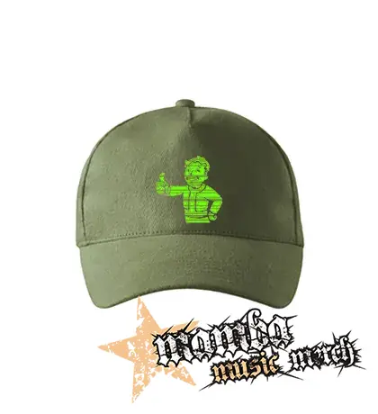 FALLOUT - Vault Boy Green Vintage - olivová šiltovka "khaki"