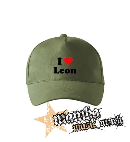 I LOVE LEON - olivová šiltovka "khaki"