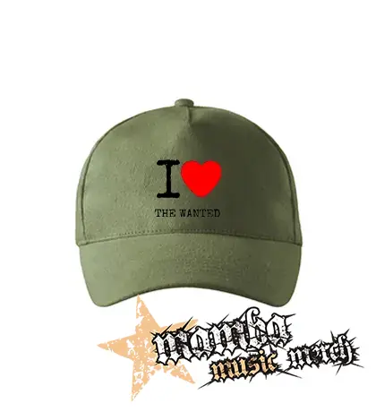 I LOVE THE WANTED - olivová šiltovka "khaki"