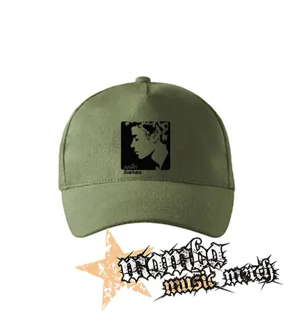 JUSTIN BIEBER - Logo & Portrait Motive 2 - olivová šiltovka "khaki"