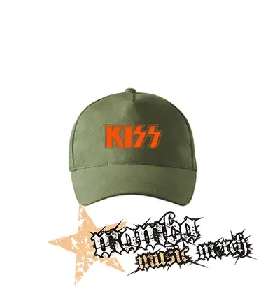 KISS - Yellow Logo - olivová šiltovka "khaki"