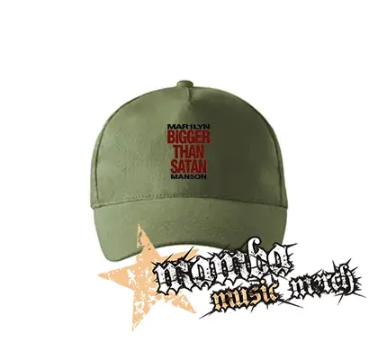 MARILYN MANSON - Bigger Than Satan - olivová šiltovka "khaki"