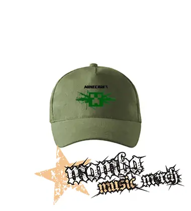 MINECRAFT - Gun - olivová šiltovka "khaki"