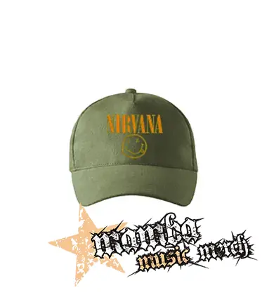 NIRVANA - Big Smile Motive 2 - olivová šiltovka "khaki"