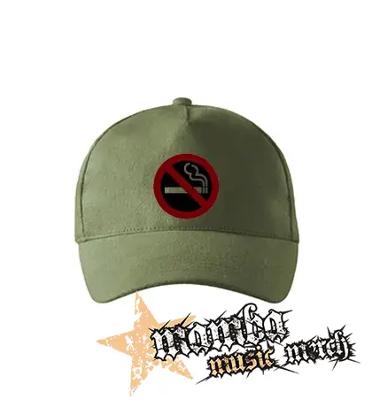 NO SMOKING - olivová šiltovka "khaki"