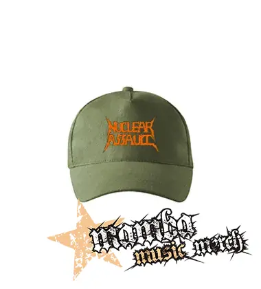 NUCLEAR ASSAULT - Logo Yellow - olivová šiltovka "khaki"