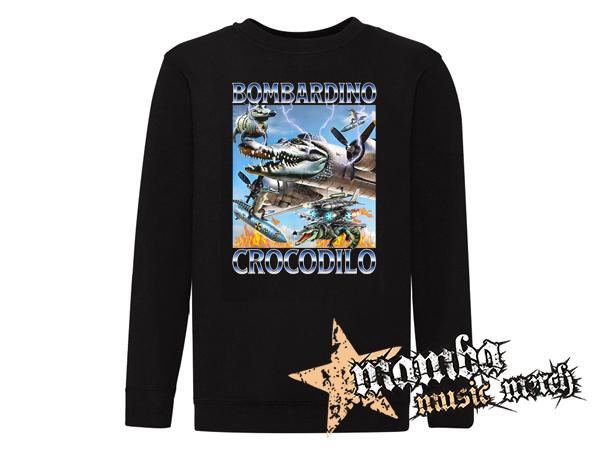 BOMBARDINO CROCODILO - Motive 2 - čierna detská mikina bez kapuce