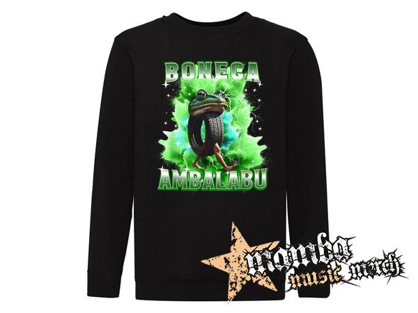 BONECA AMBALABU - čierna detská mikina bez kapuce