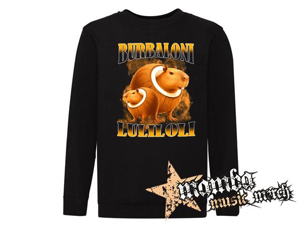 BURBALONI LULILOLI - čierna detská mikina bez kapuce