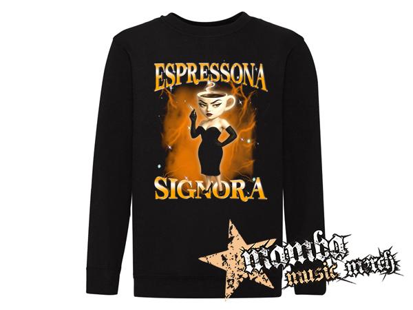ESPRESSONA SIGNORA - čierna detská mikina bez kapuce