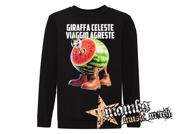 GIRAFFA CELESTE VIAGGIO AGRESTE - čierna detská mikina bez kapuce