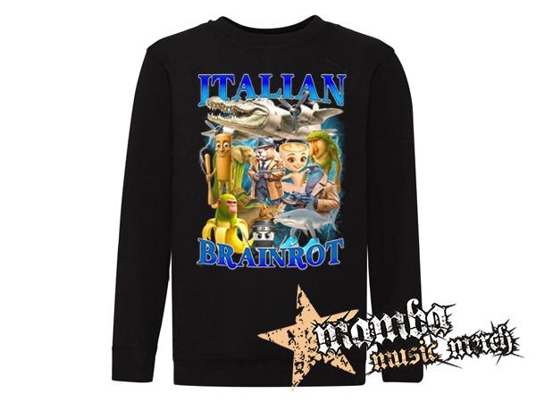 ITALIAN BRAINROT MEME - Family Poster Motive 2 - čierna detská mikina bez kapuce