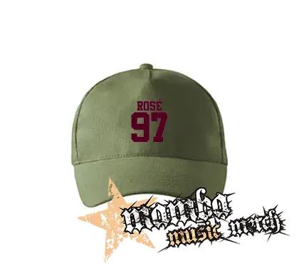 ROSÉ 97 - Pink Logo - olivová šiltovka "khaki"
