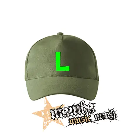 SUPER MARIO - Green Luigi Logo - olivová šiltovka "khaki"