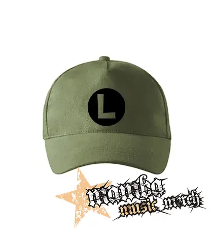 SUPER MARIO - Luigi Logo - olivová šiltovka "khaki"