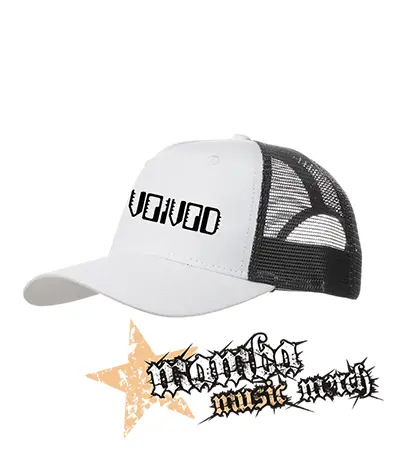 VOIVOD - Logo Nothingface - bieločierna sieťkovaná šiltovka model "Trucker Cap"