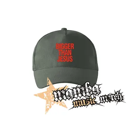 BIGGER THAN JESUS - šiltovka vo farbe tmavá bridlica