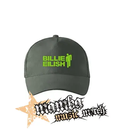 BILLIE EILISH - Logo And Stickman - šiltovka vo farbe tmavá bridlica