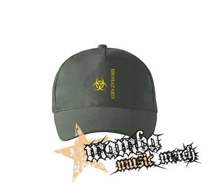 BIOHAZARD - Vertical Yellow Logo Crest - šiltovka vo farbe tmavá bridlica