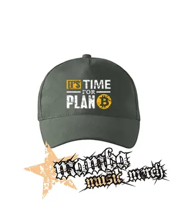 BITCOIN - Its Time For Plan B - šiltovka vo farbe tmavá bridlica