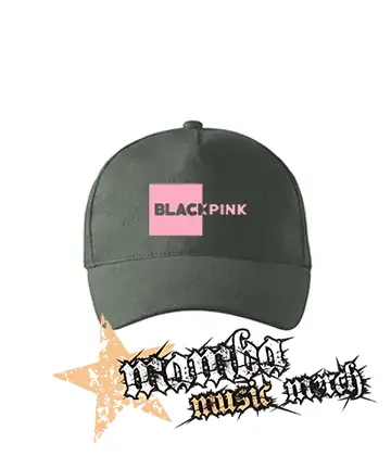 BLACKPINK - Pink Square Crest - šiltovka vo farbe tmavá bridlica