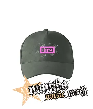 BT21 - Logo Signature - šiltovka vo farbe tmavá bridlica