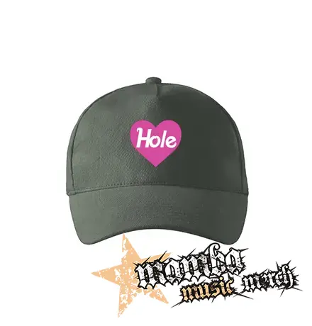 HOLE - Pink Logo Heart - šiltovka vo farbe tmavá bridlica