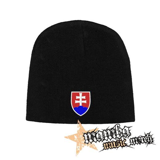 Čierna zimná čiapka SLOVENSKO - Dvojkríž