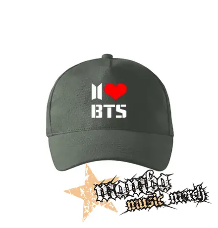 I LOVE BTS - šiltovka vo farbe tmavá bridlica