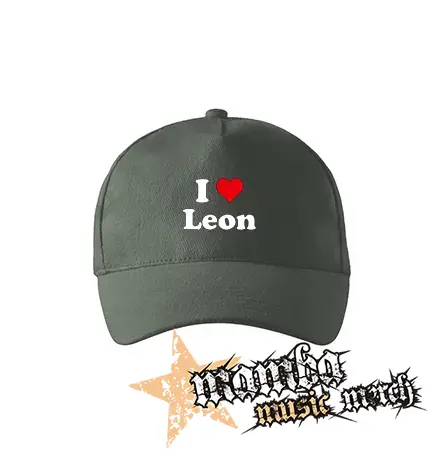 I LOVE LEON - šiltovka vo farbe tmavá bridlica
