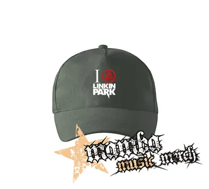 I LOVE LINKIN PARK - Crest Motive - šiltovka vo farbe tmavá bridlica