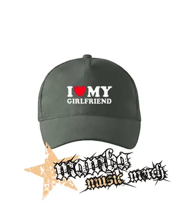 I LOVE MY GIRLFRIEND - šiltovka vo farbe tmavá bridlica