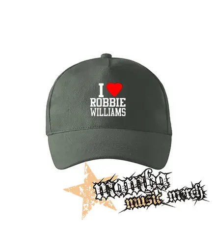 I LOVE ROBBIE WILLIAMS - šiltovka vo farbe tmavá bridlica