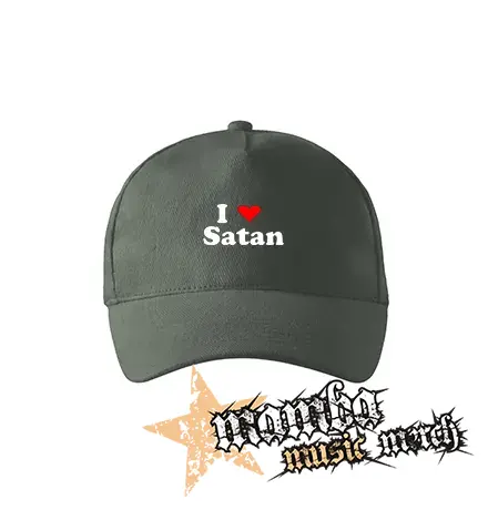I LOVE SATAN - šiltovka vo farbe tmavá bridlica