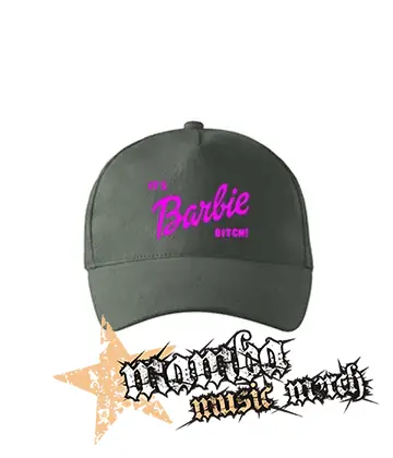 ITS BARBIE BITCH - Logo Ruzove - šiltovka vo farbe tmavá bridlica