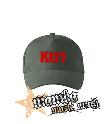 KISS - Red Logo - šiltovka vo farbe tmavá bridlica