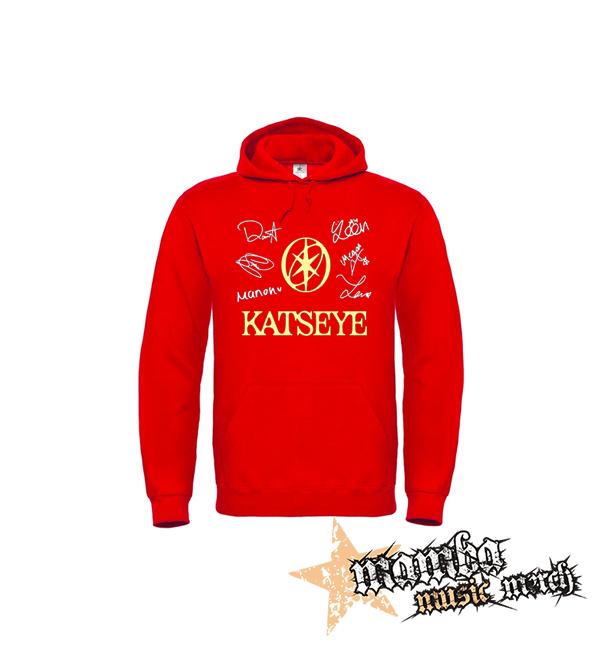 KATSEYE - Logo Signature - červená pánska mikina