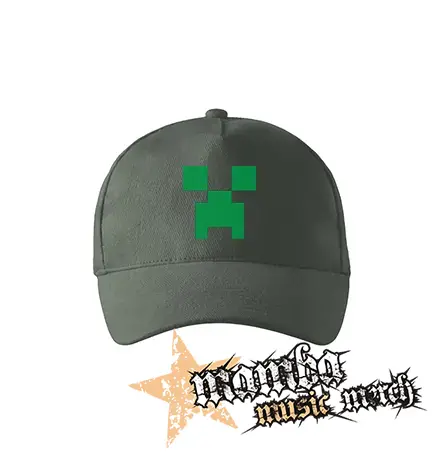 MINECRAFT - Green Creeper - šiltovka vo farbe tmavá bridlica