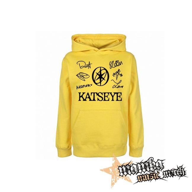 KATSEYE - Logo Signature - žltá pánska mikina