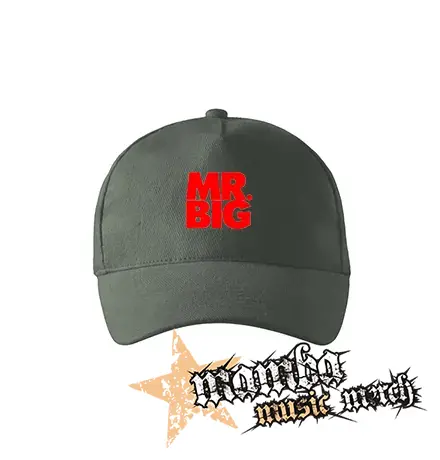 MR BIG - Logo Red White - šiltovka vo farbe tmavá bridlica
