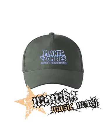 PLANTS VS ZOMBIES - Logo - šiltovka vo farbe tmavá bridlica