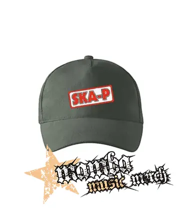 SKA-P - Red Logo - šiltovka vo farbe tmavá bridlica