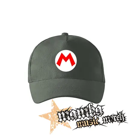 SUPER MARIO - Red Logo Crest - šiltovka vo farbe tmavá bridlica